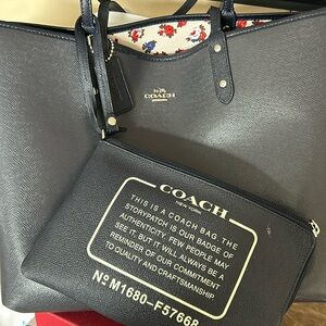 Coach reversible tote